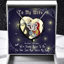 Load image into Gallery viewer, Personalized Sterling Silver Couple Necklace Custom Names Gift
