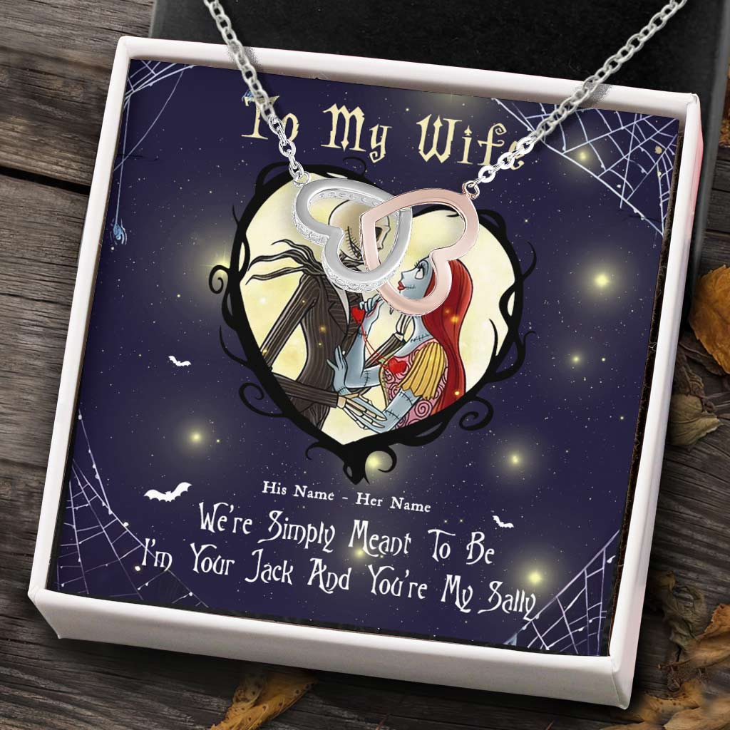 Personalized Sterling Silver Couple Necklace Custom Names Gift
