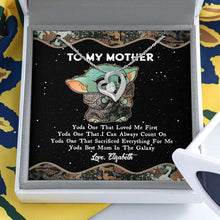 Load image into Gallery viewer, Personalized Yoda Best Mom Necklace Custom Love Jewelry for Mother's Day
