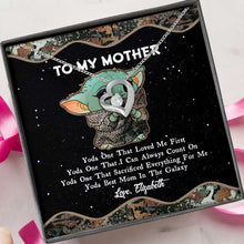 Load image into Gallery viewer, Personalized Yoda Best Mom Necklace Custom Love Jewelry for Mother's Day
