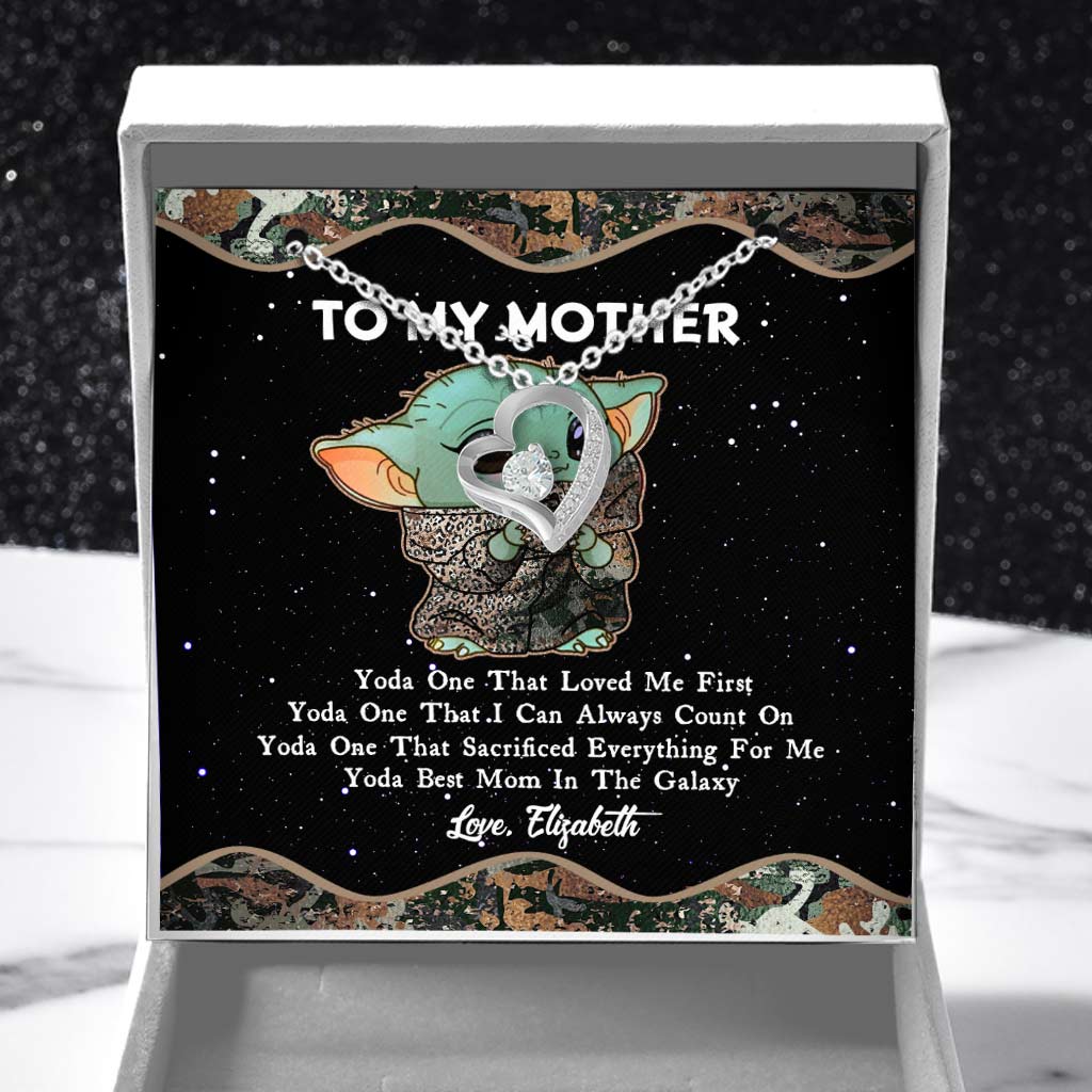 Personalized Yoda Best Mom Necklace Custom Love Jewelry for Mother's Day