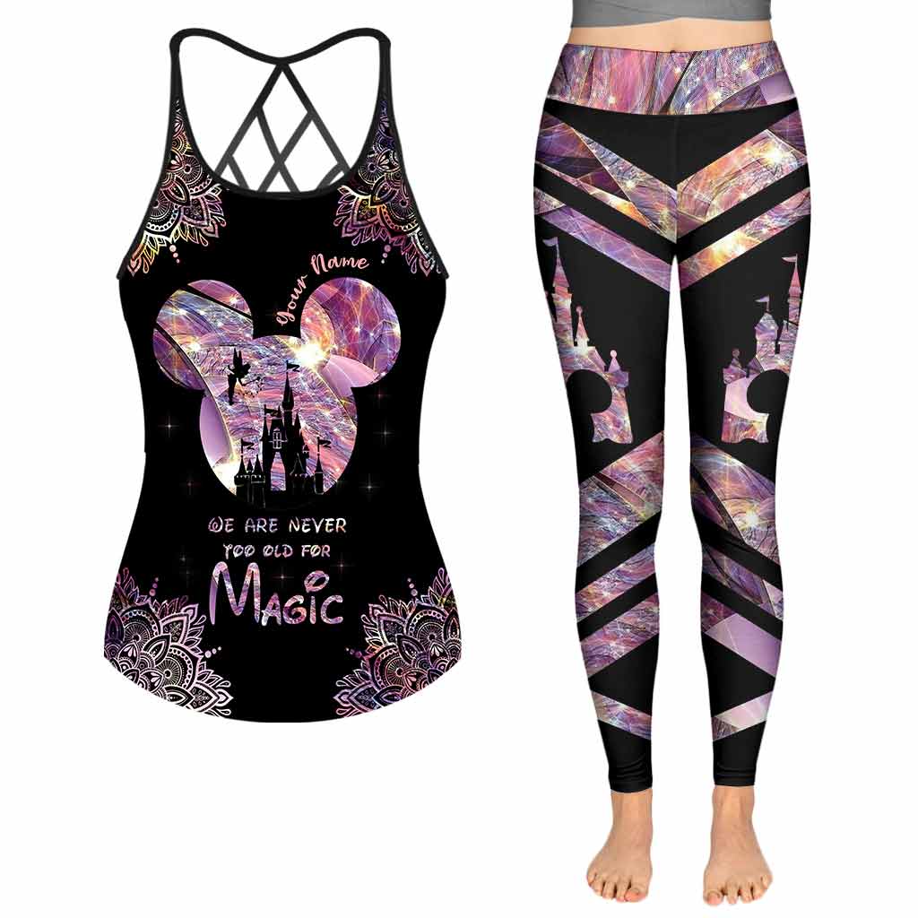 Personalized Magic Themed Cross Tank Top & Leggings Set