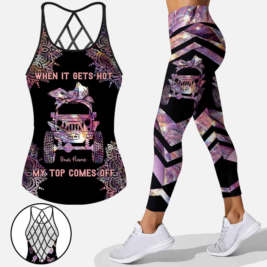 Personalized Car Cross Tank Top & Leggings Custom Name Gift