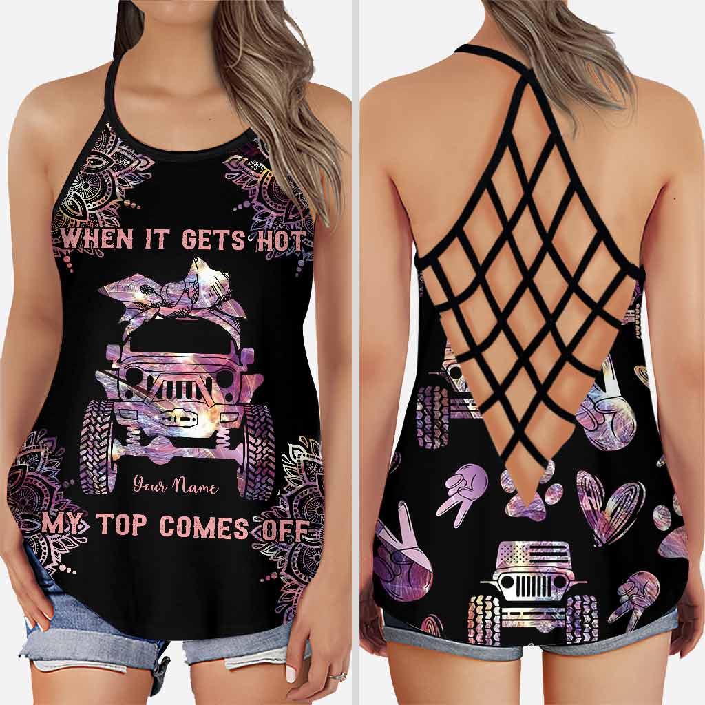 Personalized Car Cross Tank Top & Leggings Custom Name Gift