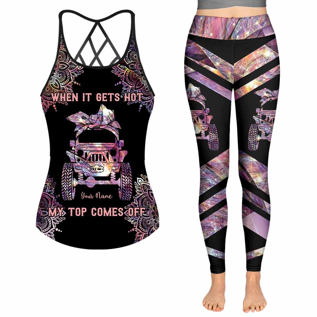 Personalized Car Cross Tank Top & Leggings Custom Name Gift