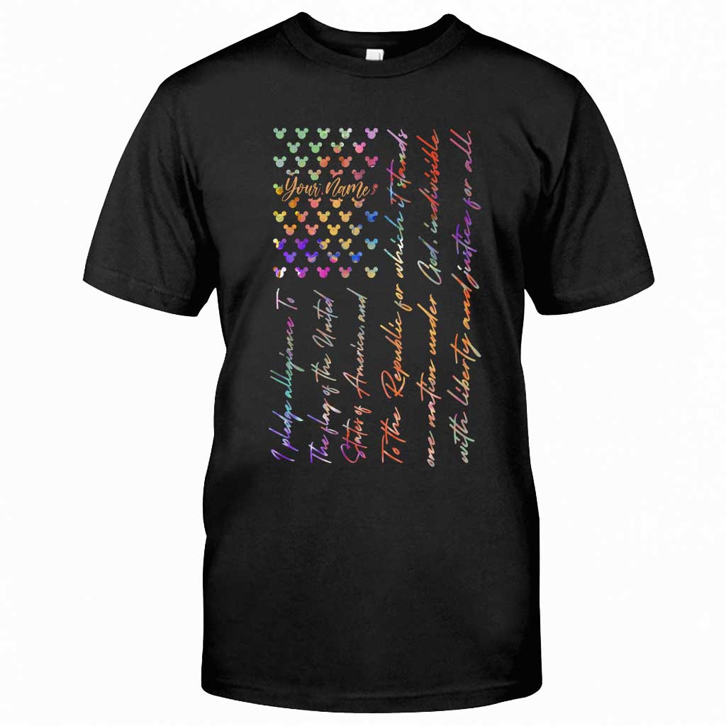 Personalized Mouse Ears Pledge of Allegiance T-shirt & Hoodie for Independence Day
