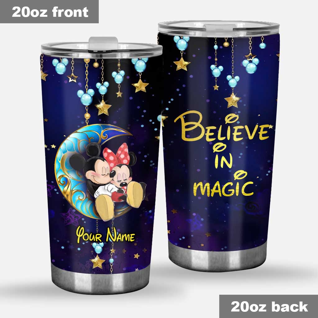 Personalized Believe In Magic Mouse Tumbler Custom Name Gift