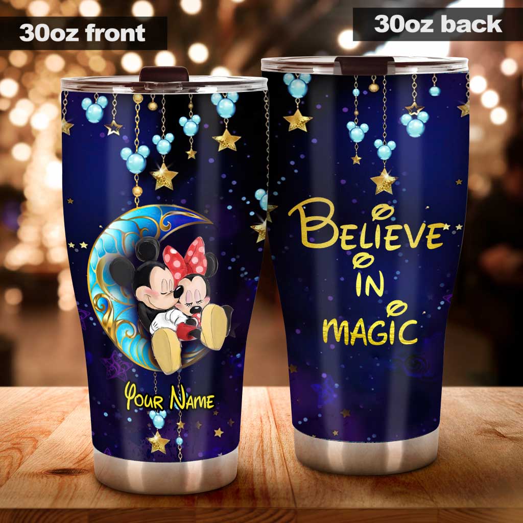 Personalized Believe In Magic Mouse Tumbler Custom Name Gift