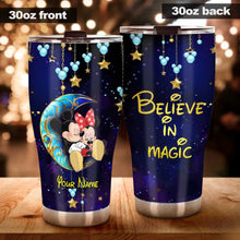 Load image into Gallery viewer, Personalized Believe In Magic Mouse Tumbler Custom Name Gift

