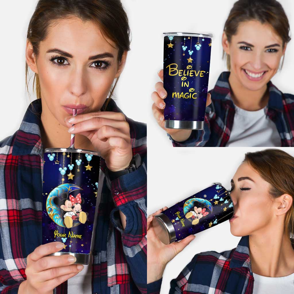 Personalized Believe In Magic Mouse Tumbler Custom Name Gift