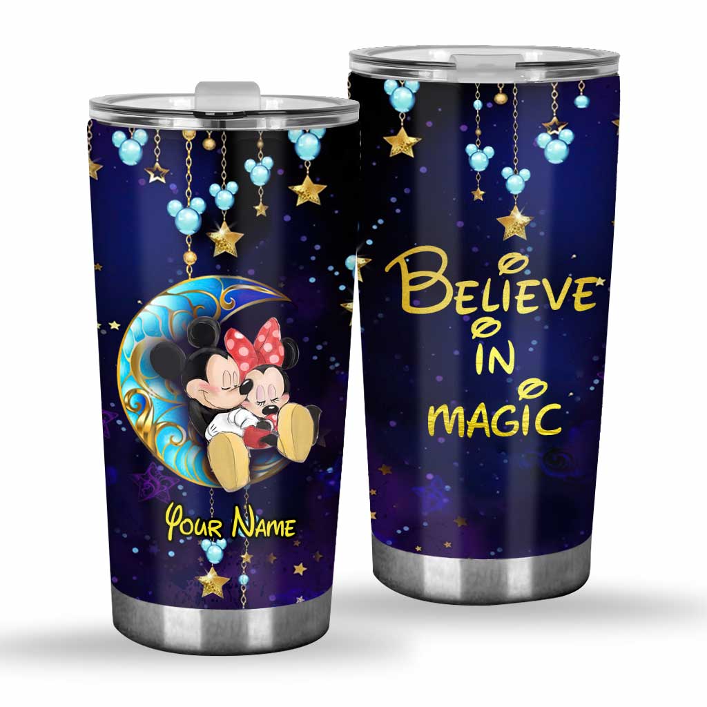 Personalized Believe In Magic Mouse Tumbler Custom Name Gift