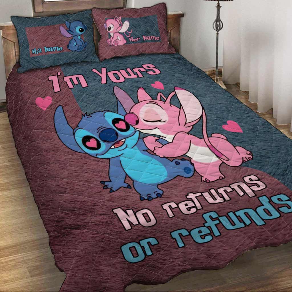Personalized Ohana Quilt Set Custom Names Couples Gift