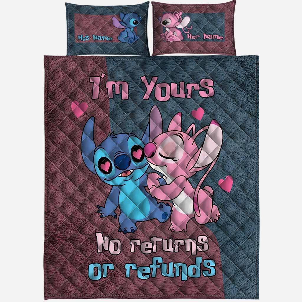 Personalized Ohana Quilt Set Custom Names Couples Gift