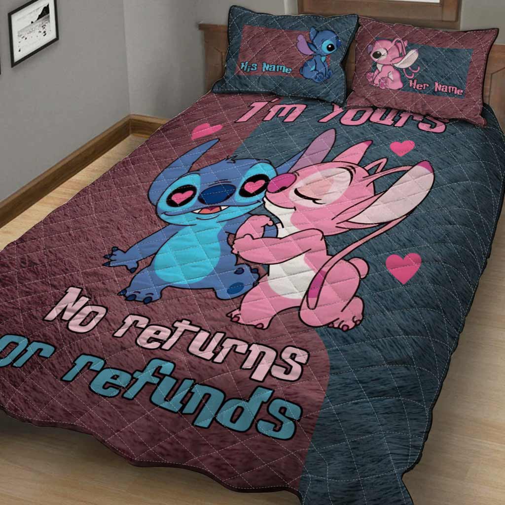 Personalized Ohana Quilt Set Custom Names Couples Gift