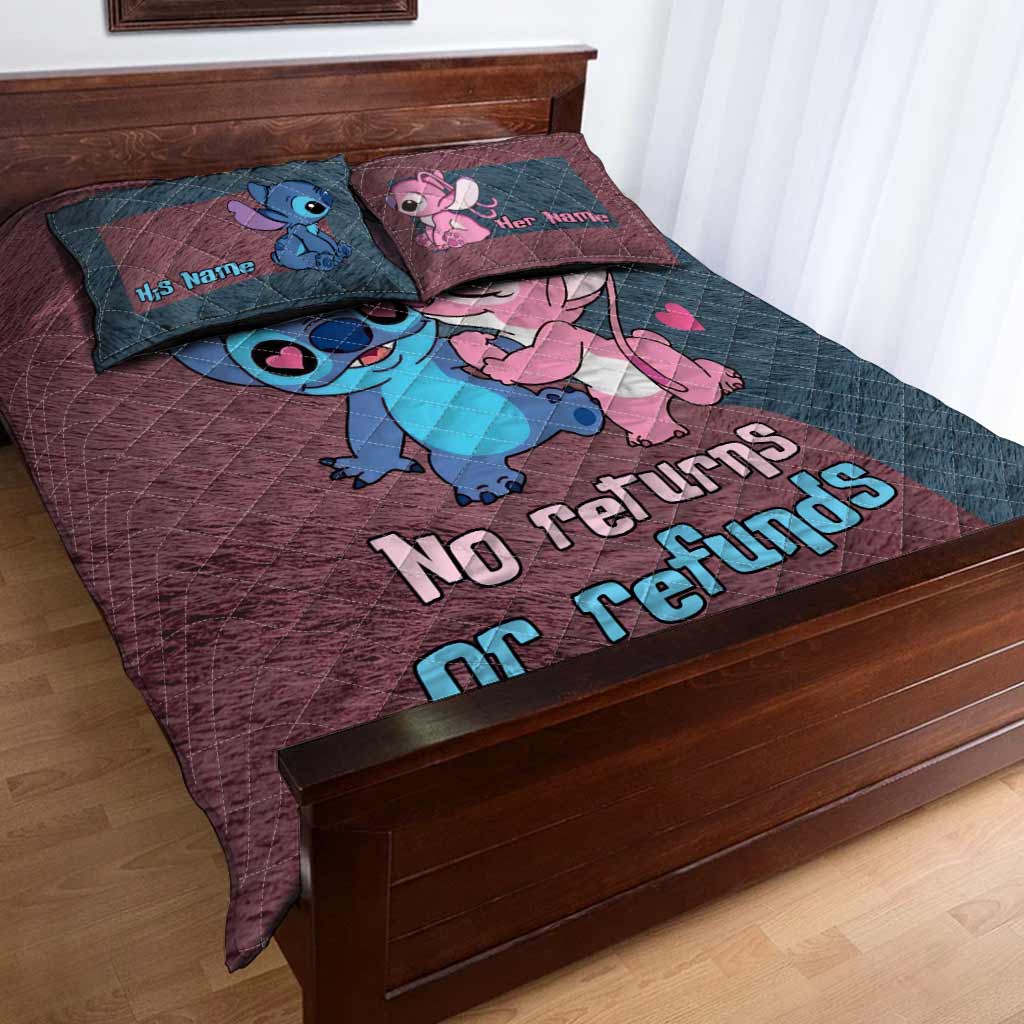 Personalized Ohana Quilt Set Custom Names Couples Gift