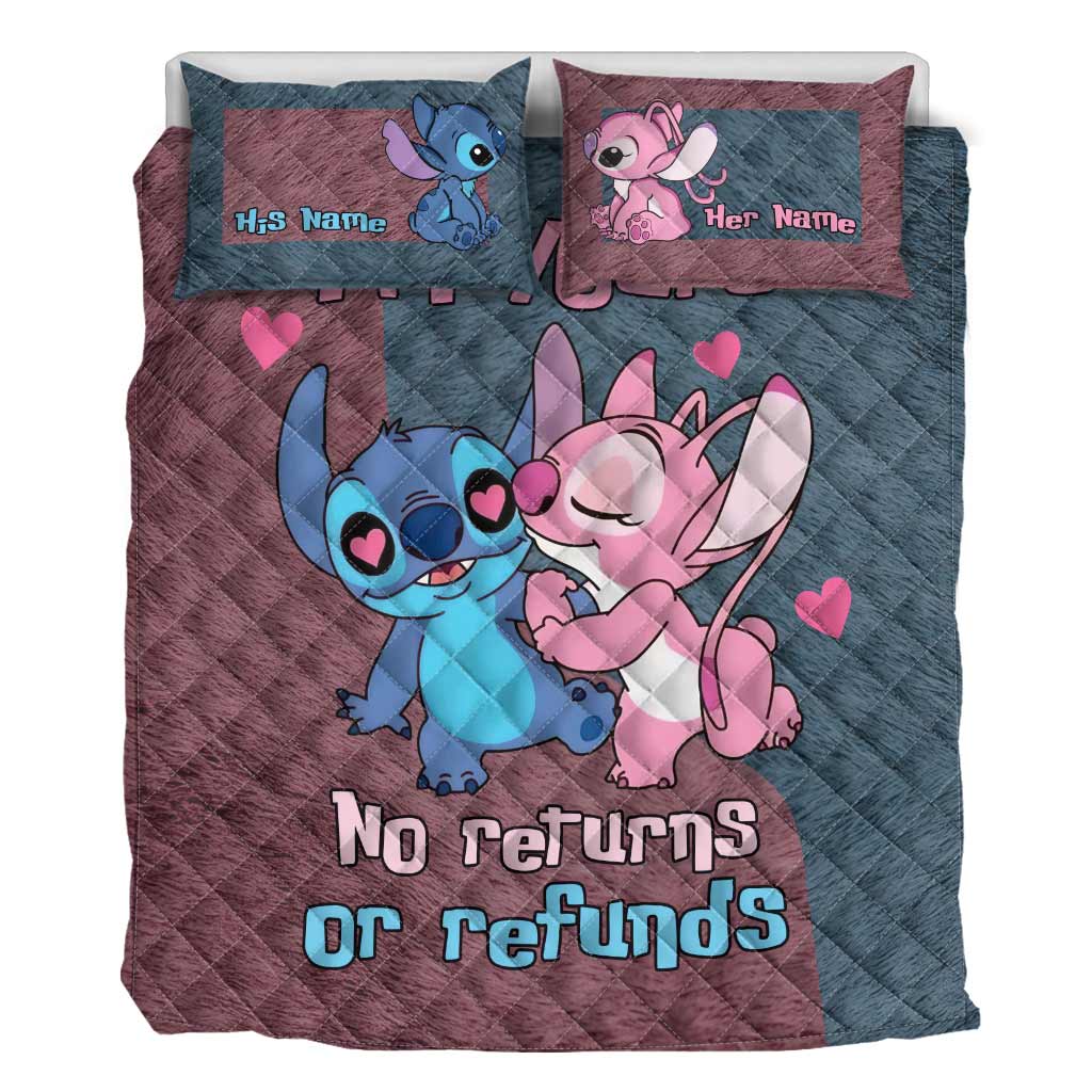 Personalized Ohana Quilt Set Custom Names Couples Gift