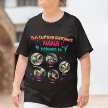 Load image into Gallery viewer, Personalized Turtley Awesome Nana T-shirt Custom Family Gift
