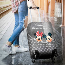 Load image into Gallery viewer, Personalized Luggage Cover for Couples Custom Name Travel Gift
