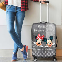 Load image into Gallery viewer, Personalized Luggage Cover for Couples Custom Name Travel Gift
