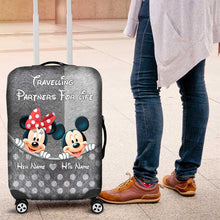 Load image into Gallery viewer, Personalized Luggage Cover for Couples Custom Name Travel Gift
