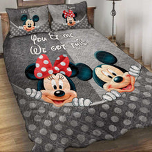 Load image into Gallery viewer, Personalized Mouse Quilt Set with Names for Couples | Valentine’s Day Gift
