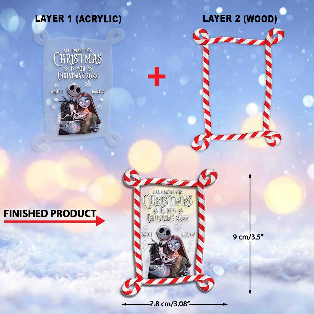 Personalized Christmas Nightmare Layers Mix Ornament Custom Names Gift