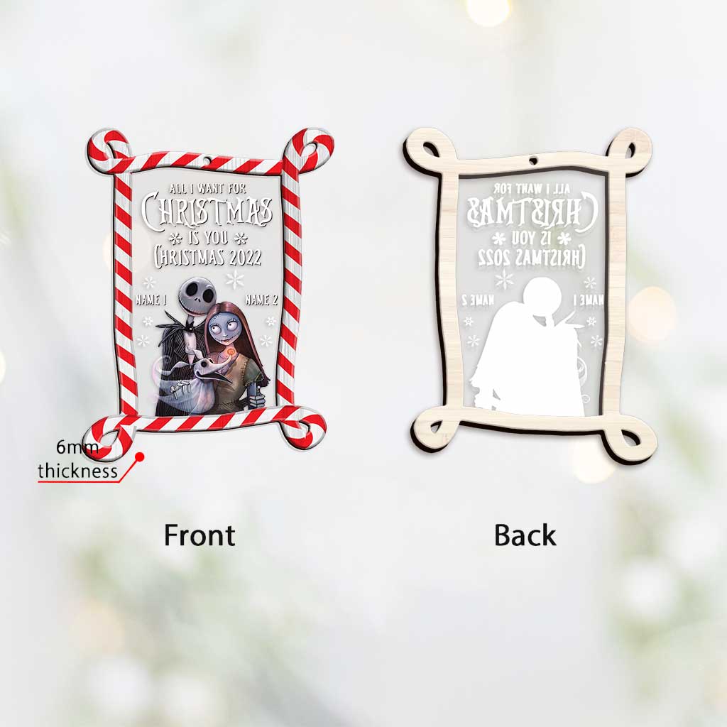 Personalized Christmas Nightmare Layers Mix Ornament Custom Names Gift
