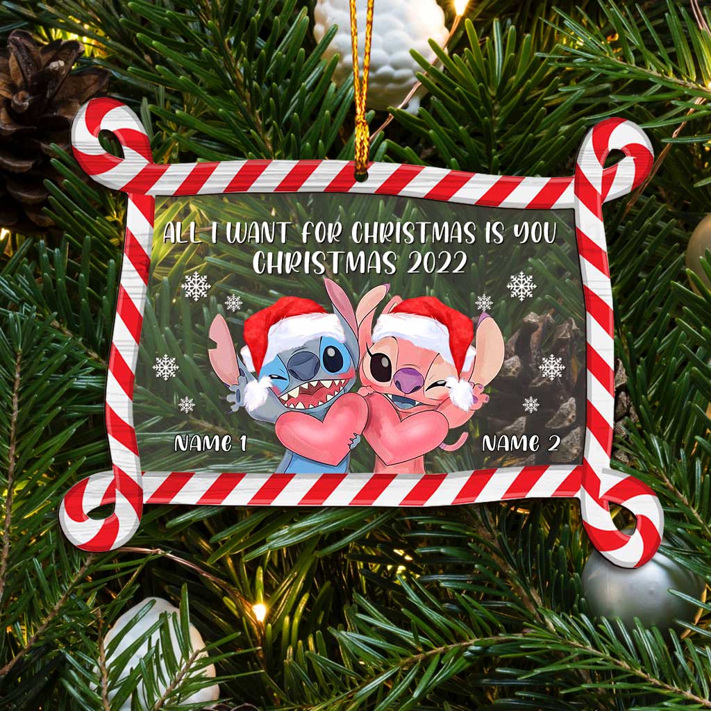 Personalized Ohana Christmas Ornament Custom Names Gift