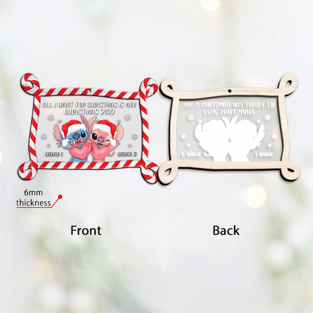 Personalized Ohana Christmas Ornament Custom Names Gift
