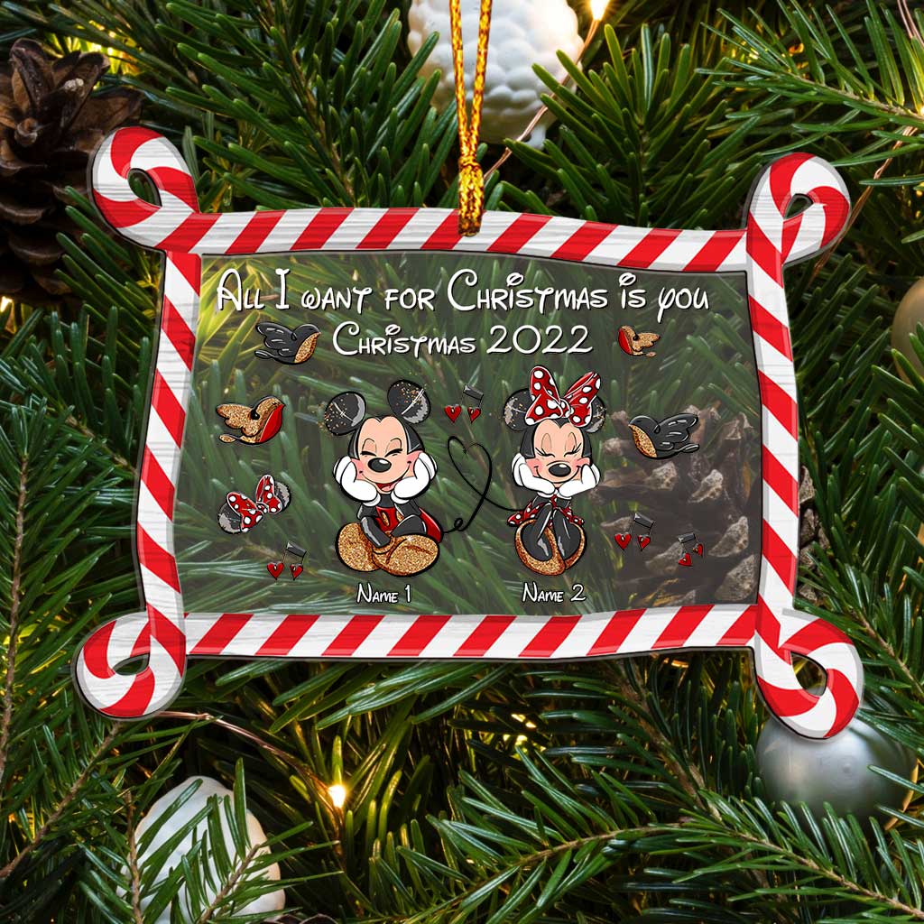 Personalized Christmas Mouse Layers Mix Ornament Custom Names Holiday Gift