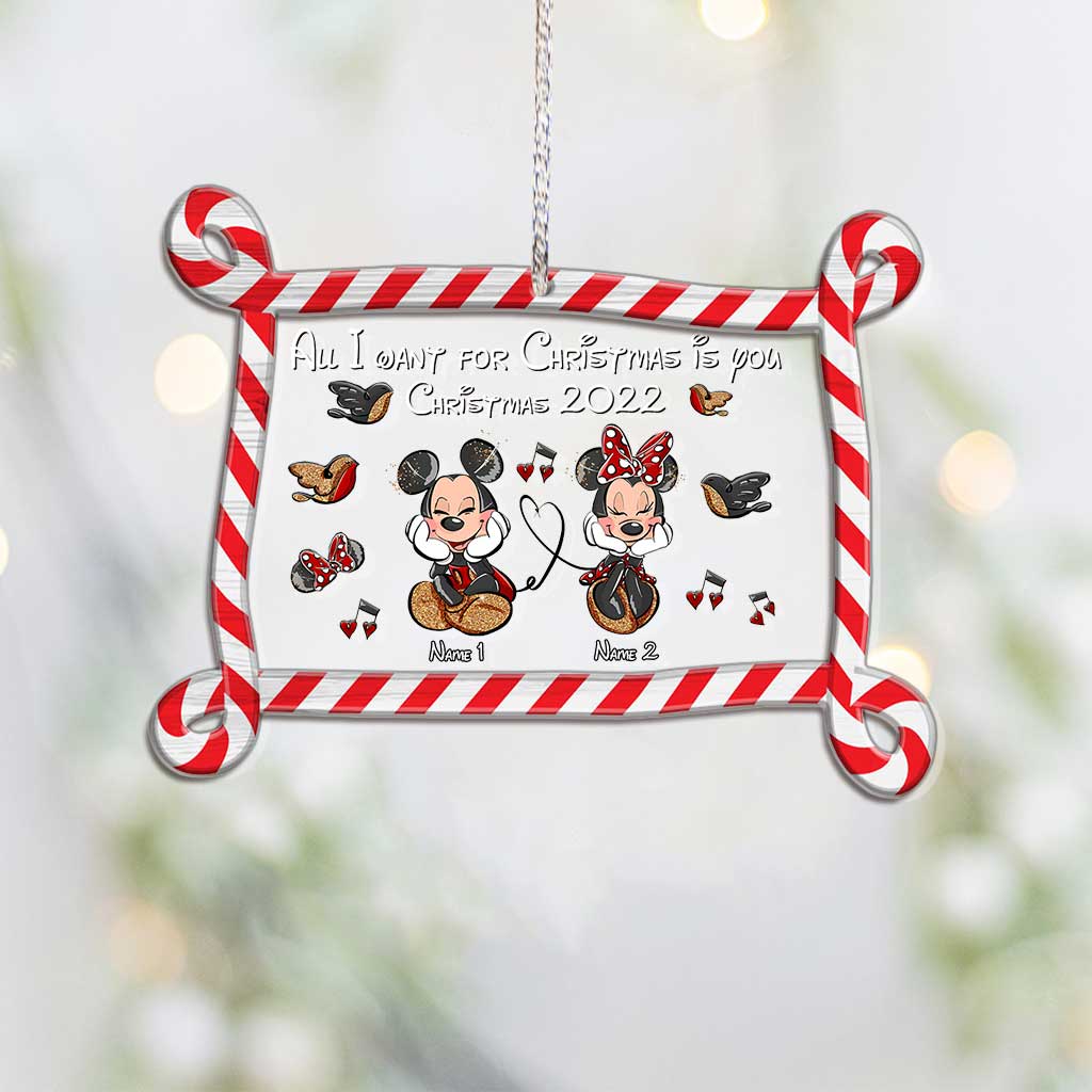 Personalized Christmas Mouse Layers Mix Ornament Custom Names Holiday Gift