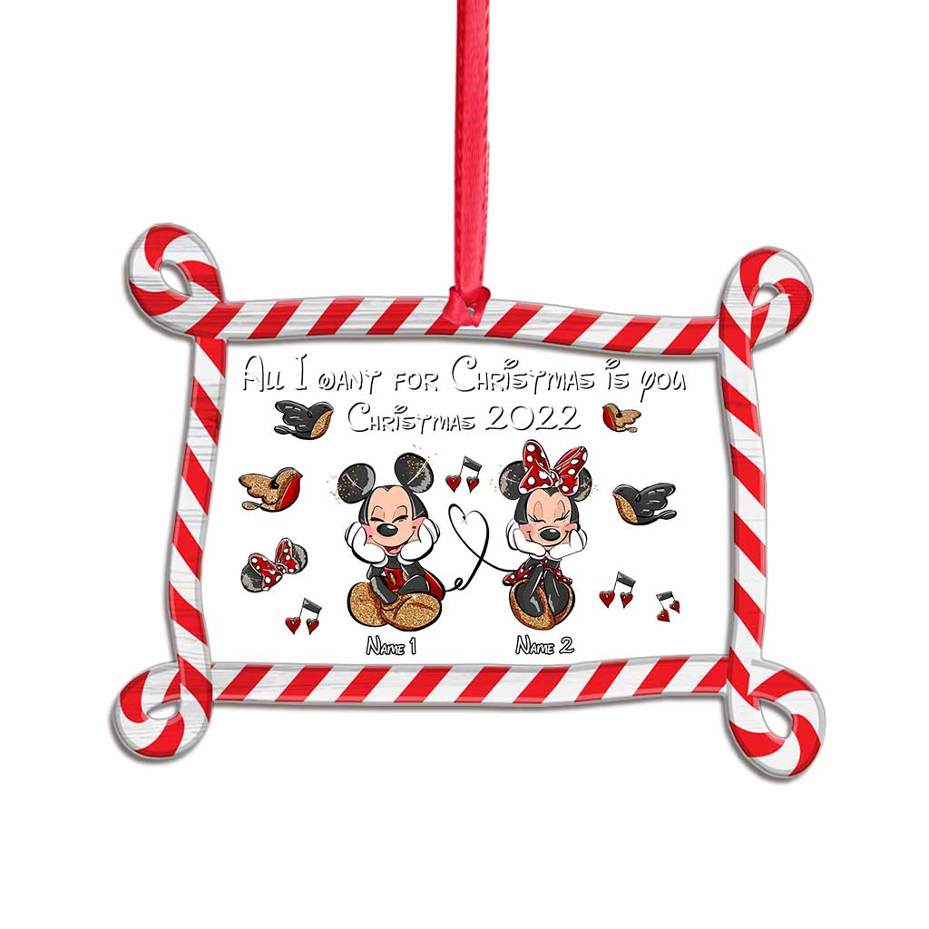 Personalized Christmas Mouse Layers Mix Ornament Custom Names Holiday Gift