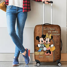 Load image into Gallery viewer, Personalized Disney Mouse Luggage Cover Custom Names Travel Gift for Couples
