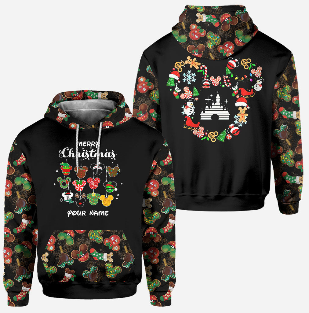 Personalized Christmas Mouse Hoodie and Leggings Set for Women