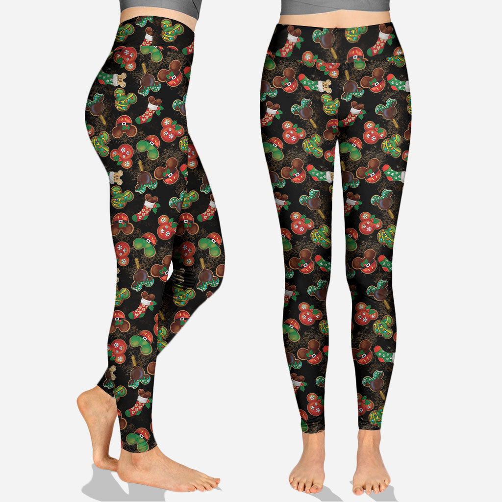 Personalized Christmas Mouse Hoodie and Leggings Set for Women