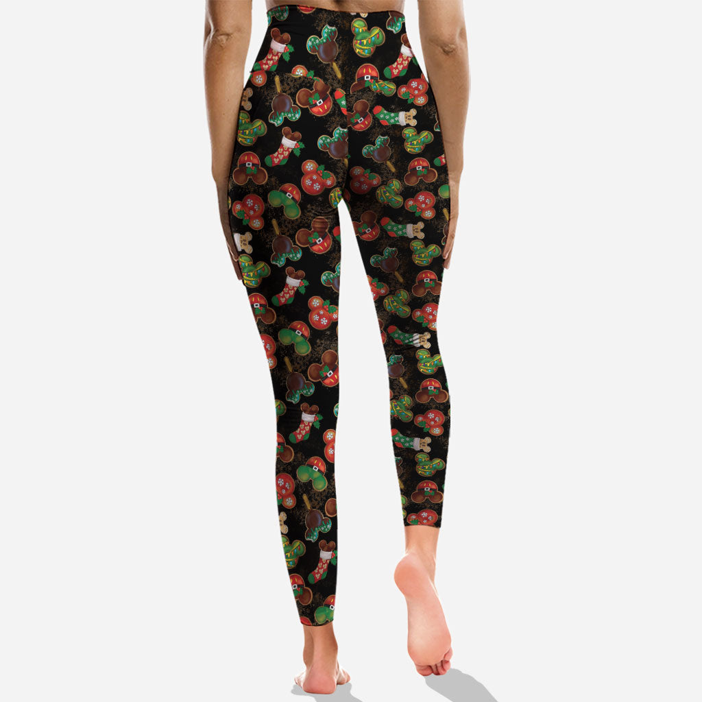 Personalized Christmas Mouse Hoodie and Leggings Set for Women