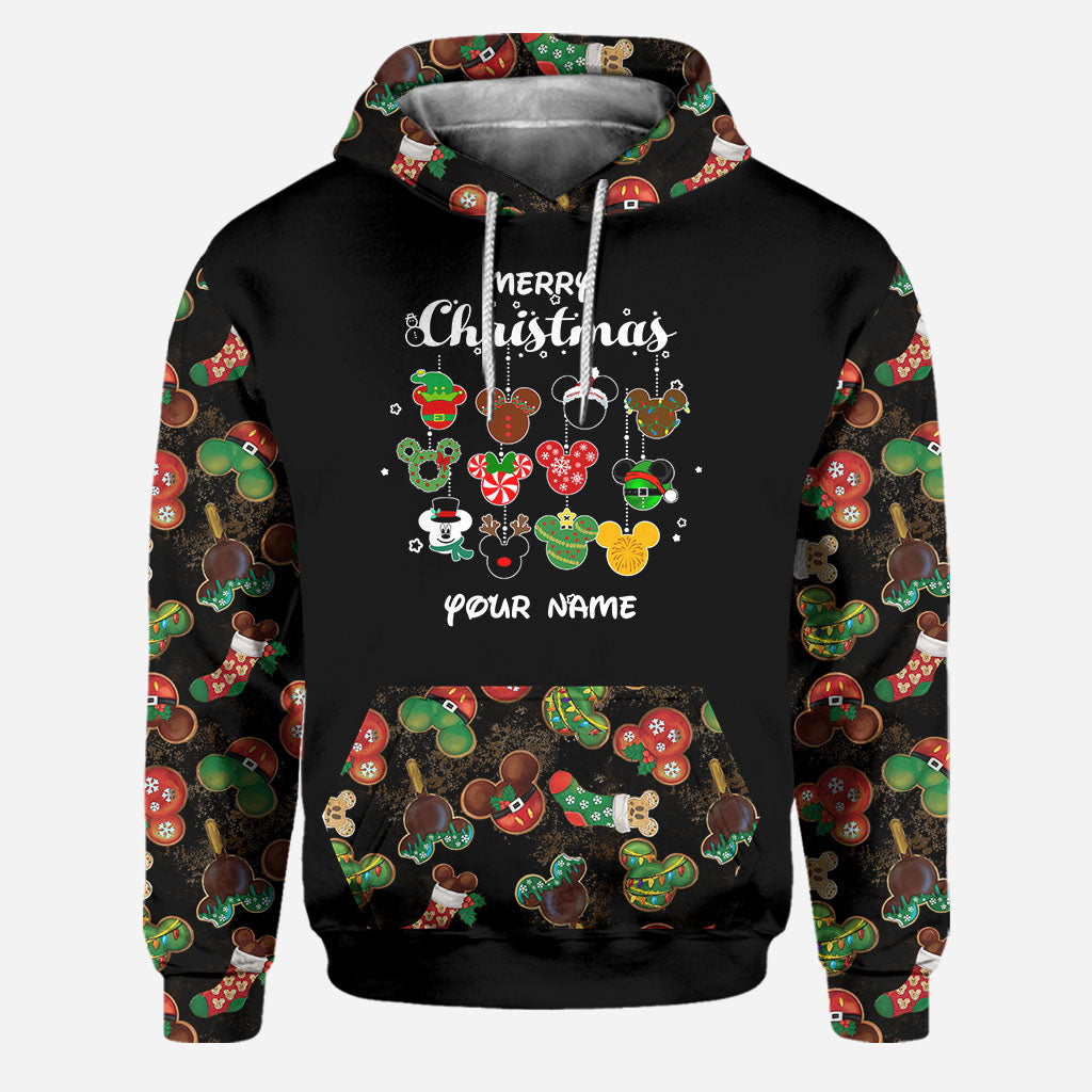 Personalized Christmas Mouse Hoodie and Leggings Set for Women