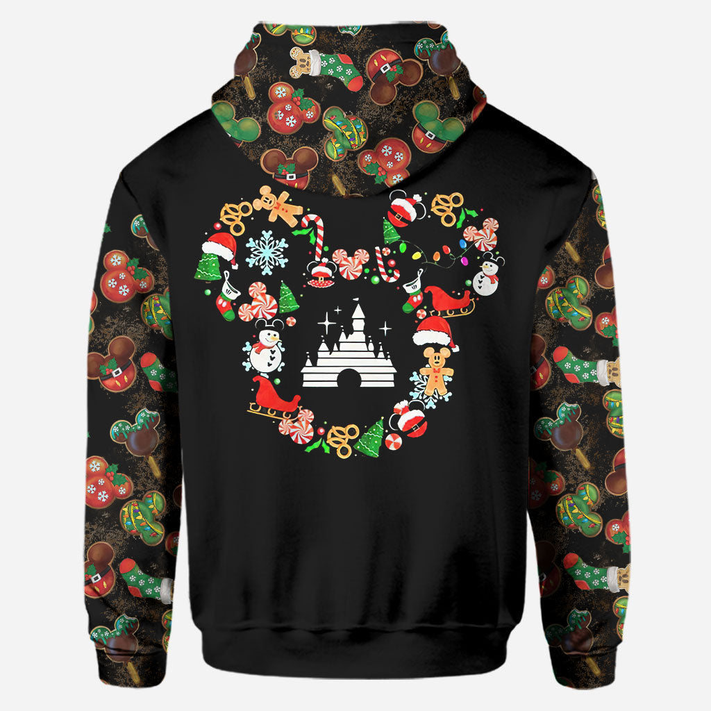 Personalized Christmas Mouse Hoodie and Leggings Set for Women