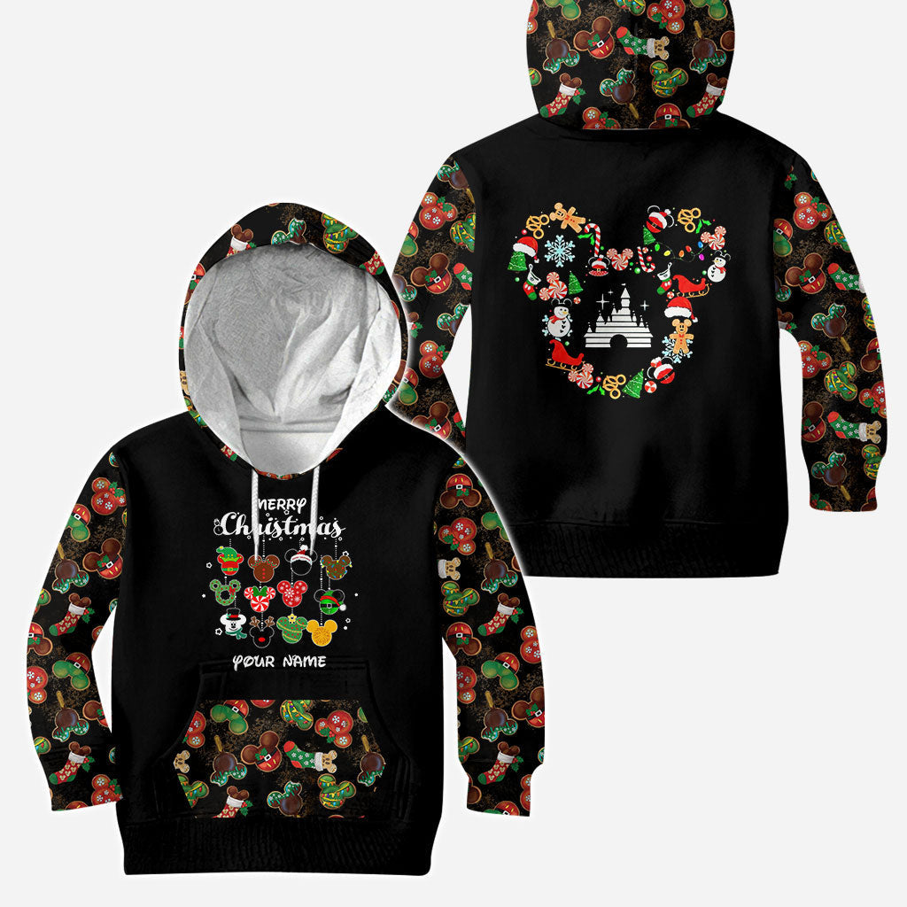 Personalized Christmas Mouse Hoodie and Leggings Set for Women