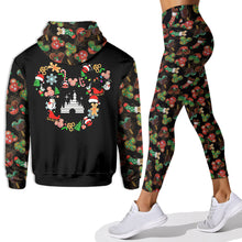Load image into Gallery viewer, Personalized Christmas Mouse Hoodie and Leggings Set for Women
