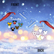 Load image into Gallery viewer, Personalized Christmas Mouse Ornament Family Name Custom Gift
