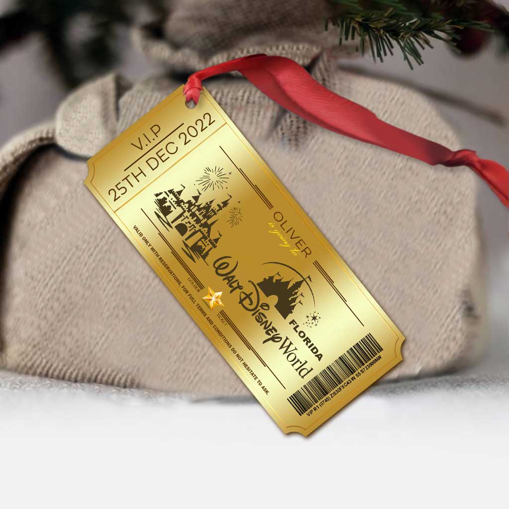 Personalized Christmas Mouse Ornament Custom Name Gift