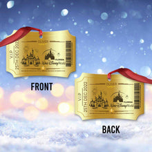 Load image into Gallery viewer, Personalized Magic Kingdom Christmas Aluminum Ornament Gift
