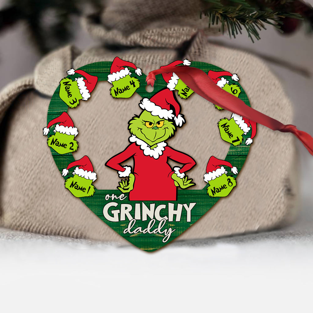 Personalized Grinch Christmas Ornament Gift for Dad - Custom Name Decoration