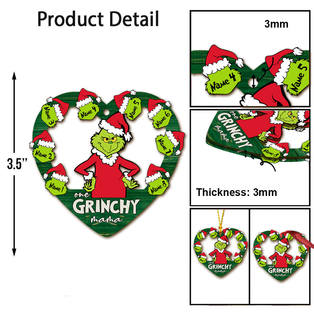 Personalized Grinch Christmas Ornament Custom Name Gift for Mom