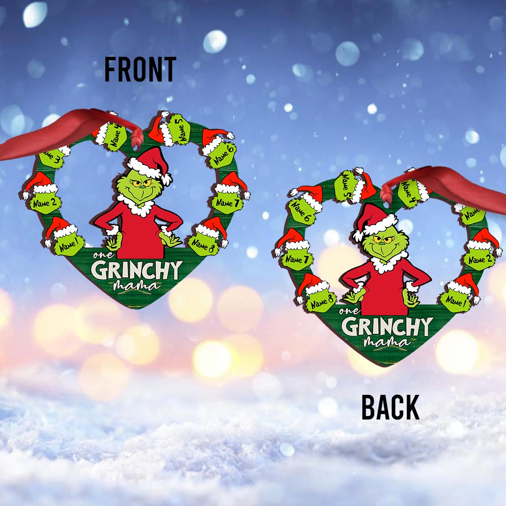 Personalized Grinch Christmas Ornament Custom Name Gift for Mom