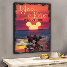 Load image into Gallery viewer, Personalized You And Me Canvas Print Custom Names Couple Gift
