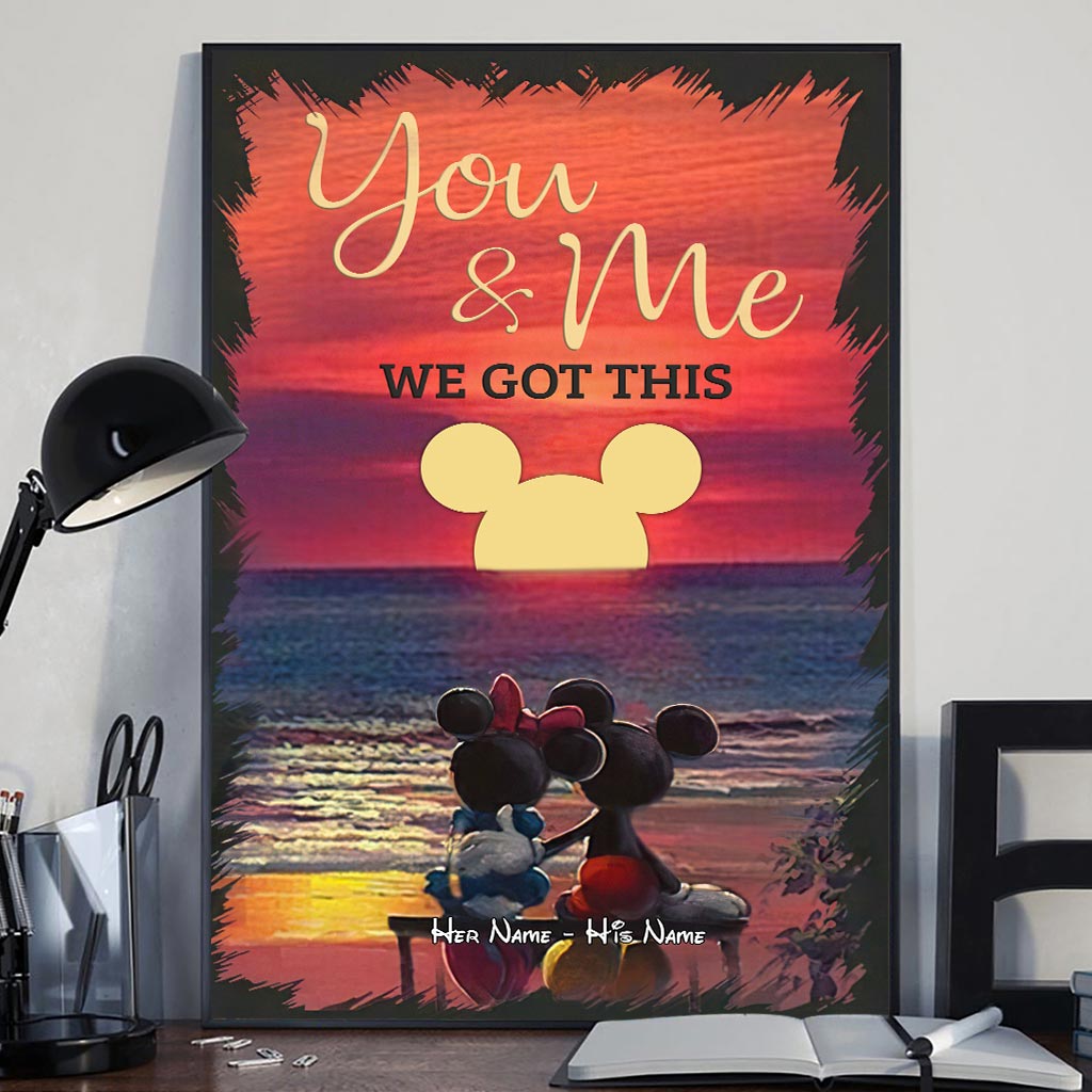 Personalized You And Me Canvas Print Custom Names Couple Gift