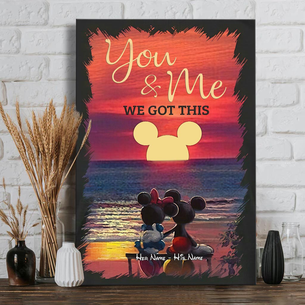 Personalized You And Me Canvas Print Custom Names Couple Gift