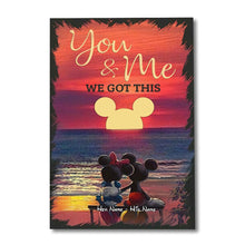Load image into Gallery viewer, Personalized You And Me Canvas Print Custom Names Couple Gift
